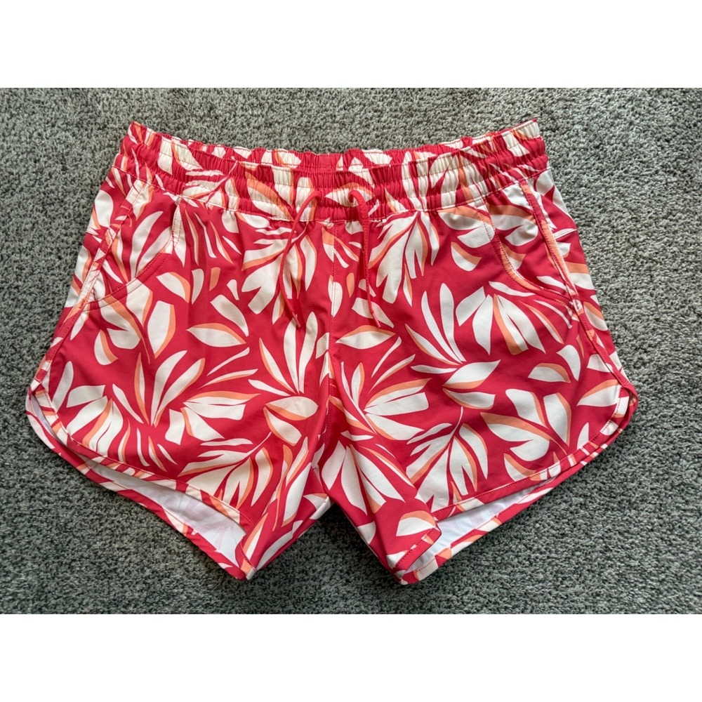 Columbia Floral‎ Print Active Shorts Elastic Waist Lightweight XL